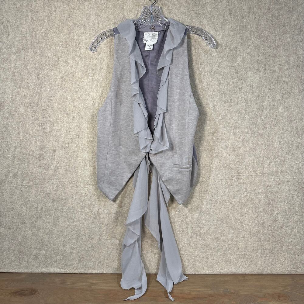 Anthropologie RYU Vintage - vest w/ removable draping chiffon insert, medium
